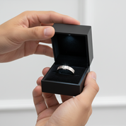 Princess Cut Diamond Option Stud Men's Ring-Black Diamonds New York
