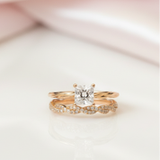Princess Cut Diamond Option Twist Wedding Ring Set-Black Diamonds New York