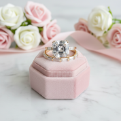 Products 14K Yellow Gold 4.5ct Asscher Cut Diamond Option Ring Set-Black Diamonds New York