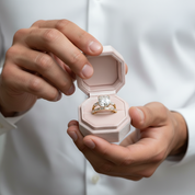 Products 14K Yellow Gold 4.5ct Asscher Cut Diamond Option Ring Set-Black Diamonds New York