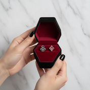 Punk Asymmetric Poker Card Symbols Stud Earrings-Black Diamonds New York