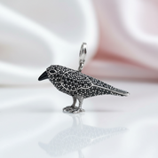 Punk Black Diamond Raven Pave Pendant-Black Diamonds New York
