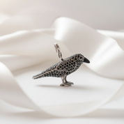 Punk Black Diamond Raven Pave Pendant-Black Diamonds New York