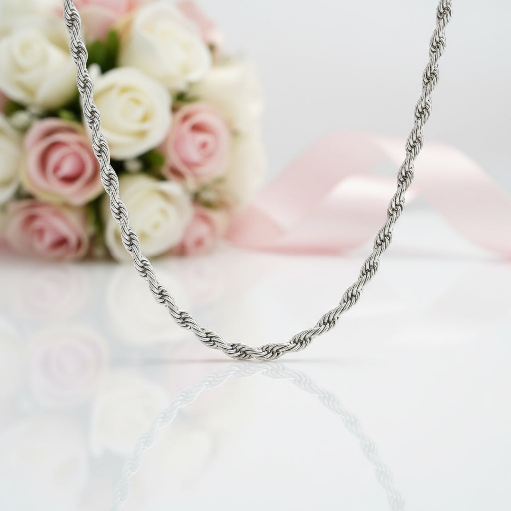 Punk Karma Wheel Wire-Cable Necklace-Black Diamonds New York