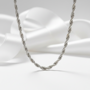 Punk Karma Wheel Wire-Cable Necklace-Black Diamonds New York