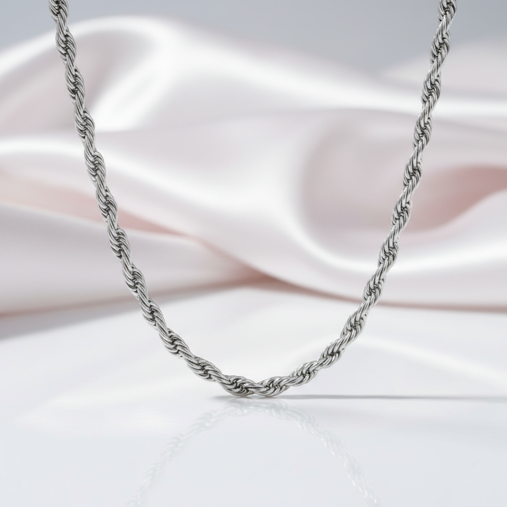 Punk Karma Wheel Wire-Cable Necklace-Black Diamonds New York