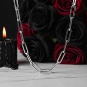 Punk Link Chain Necklace-Black Diamonds New York