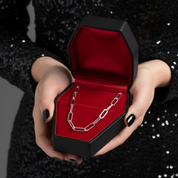 Punk Link Chain Necklace-Black Diamonds New York