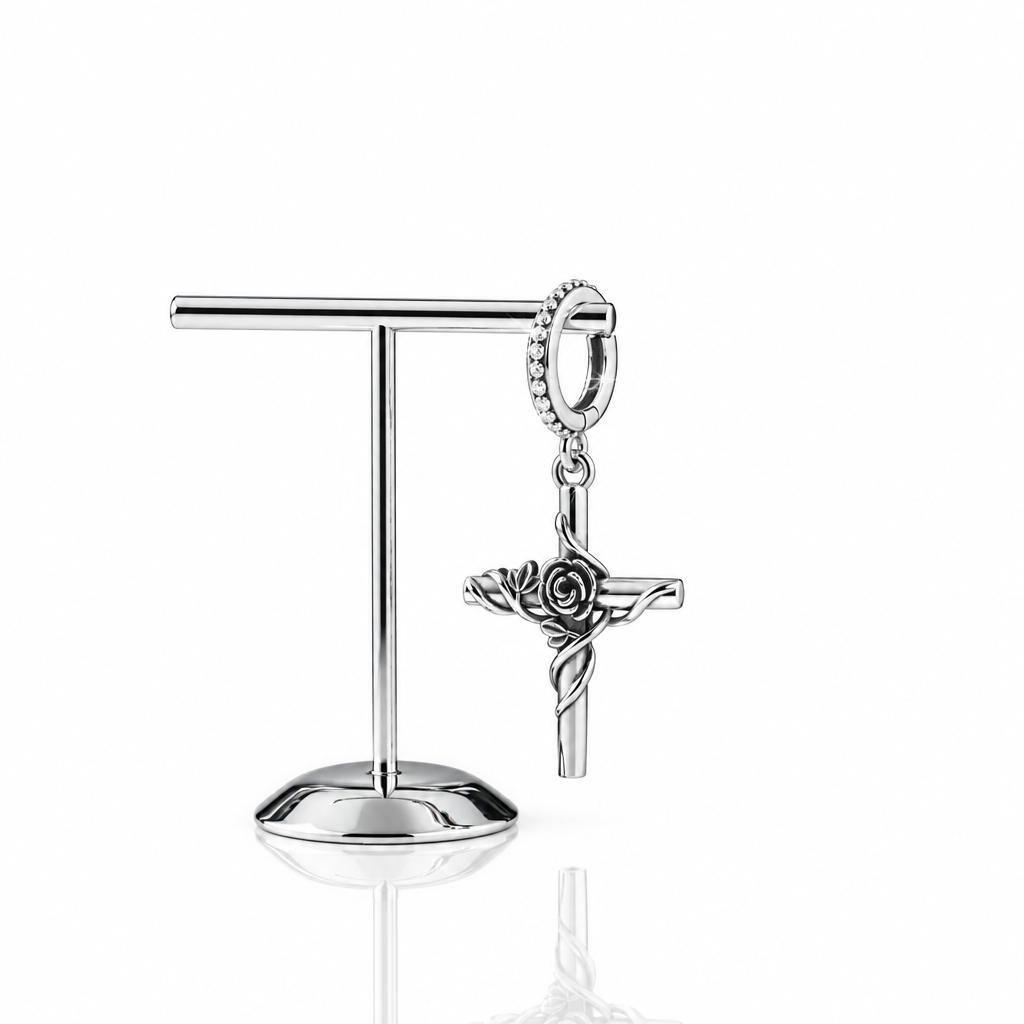 Punk Retro Cross Pendant-Black Diamonds New York