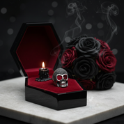 Punk Skull Diamond Option Pave Setting Ring-Black Diamonds New York