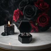 Punk Skull Minimalist Stud Earrings-Black Diamonds New York