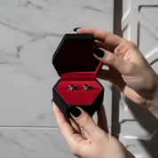 Punk Skull Minimalist Stud Earrings-Black Diamonds New York