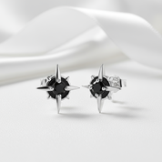 Punk Star Stud Earrings-Black Diamonds New York