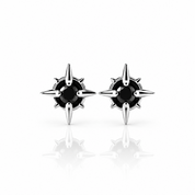 Punk Star Stud Earrings-Black Diamonds New York