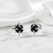 Punk Star Stud Earrings-Black Diamonds New York