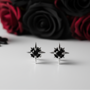 Punk Star Stud Earrings-Black Diamonds New York
