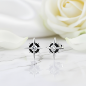 Punk Star Stud Earrings-Black Diamonds New York