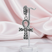 Punk Vintage Cross Charm Bead-Black Diamonds New York