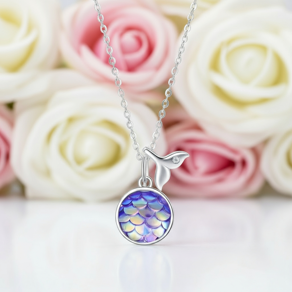 Purple Fish Scale with Diamond Jewelry Set-Black Diamonds New York