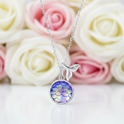 Purple Fish Scale with Diamond Jewelry Set-Black Diamonds New York