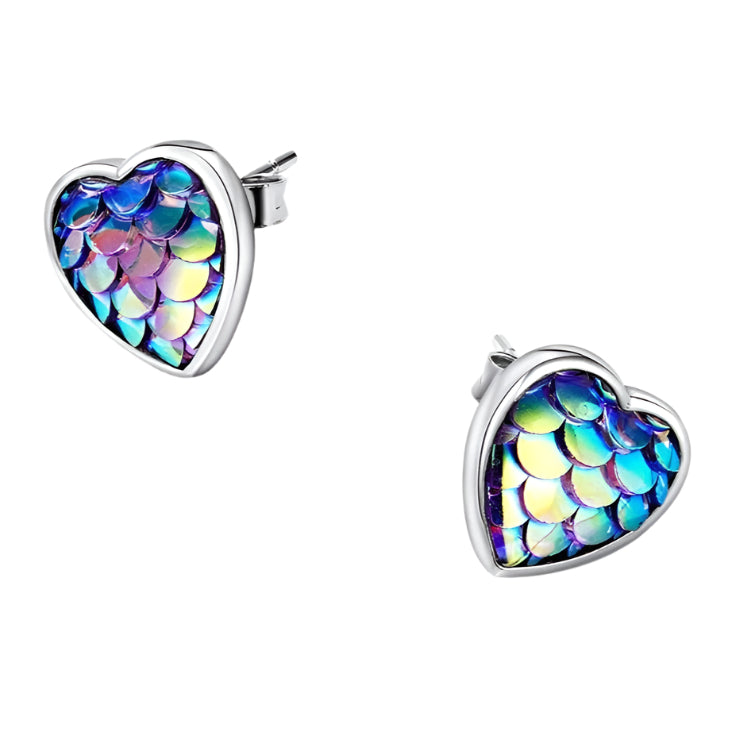 Purple Mermaid Heart & Round Jewelry Set-Black Diamonds New York