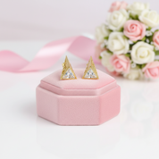 Pyramid Stud Earrings-Black Diamonds New York