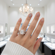 Radiant Cut Diamond Wedding Ring Set-Black Diamonds New York