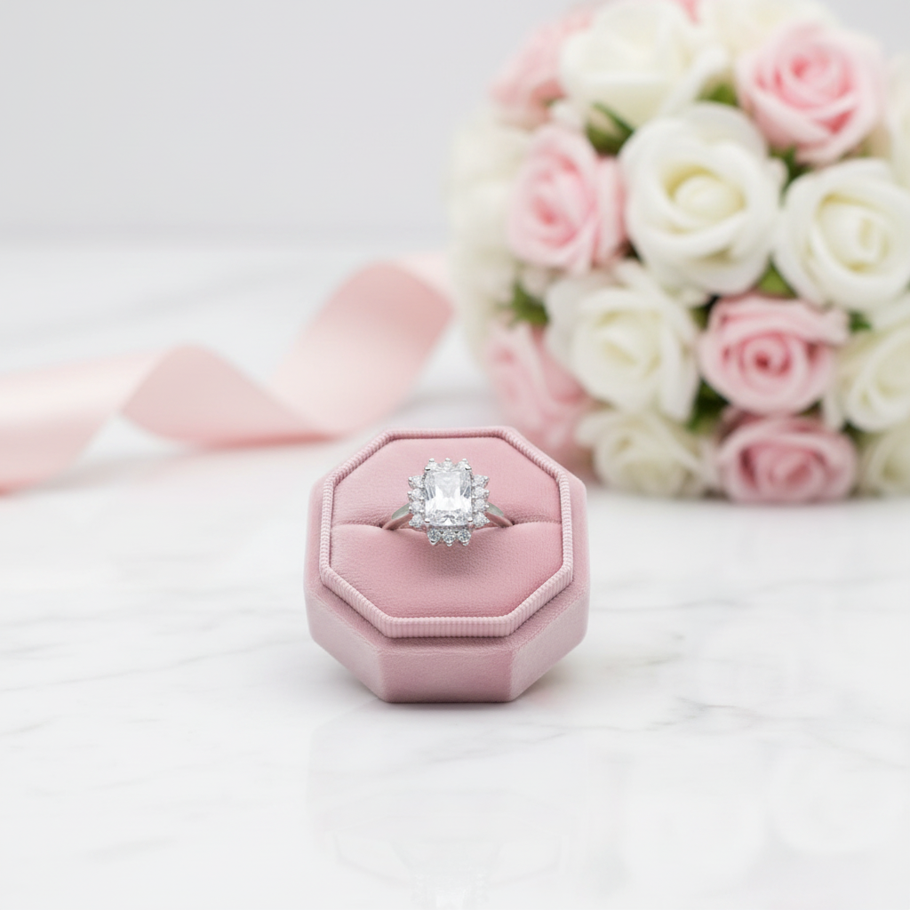 Radiant Cut Diamond Option Halo Vintage Engagement Ring-Black Diamonds New York