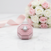 Radiant Cut Diamond Option Halo Vintage Engagement Ring-Black Diamonds New York