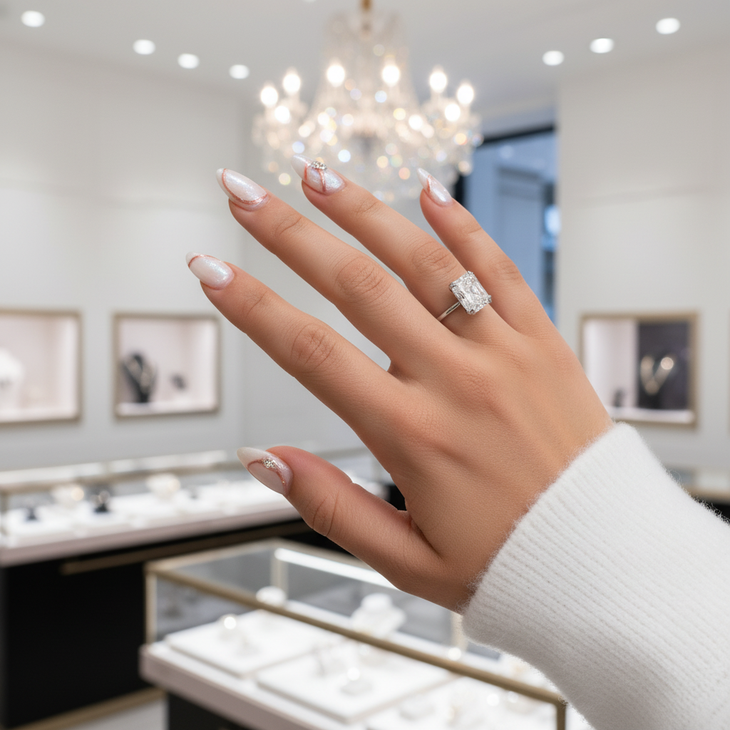 Radiant Cut Diamond Option Engagement Ring-Black Diamonds New York