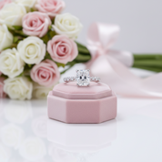 Radiant Cut Simulated Diamond Option Engagement Ring-Black Diamonds New York