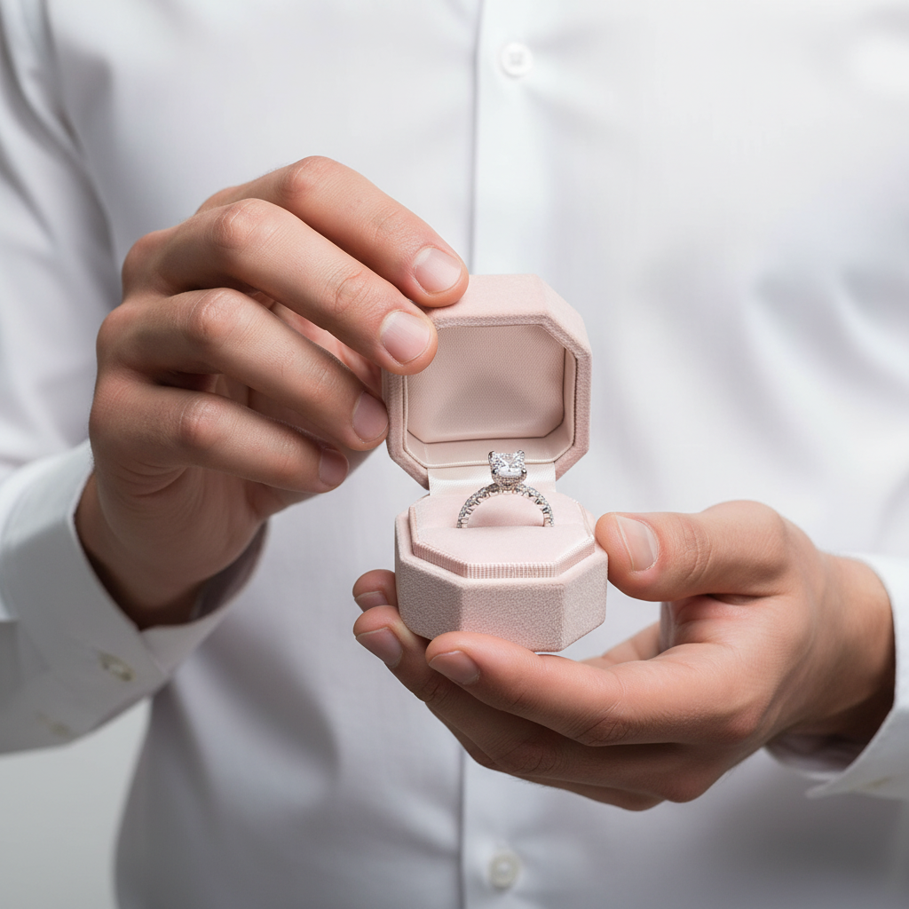 Radiant Cut Simulated Diamond Option Engagement Ring-Black Diamonds New York