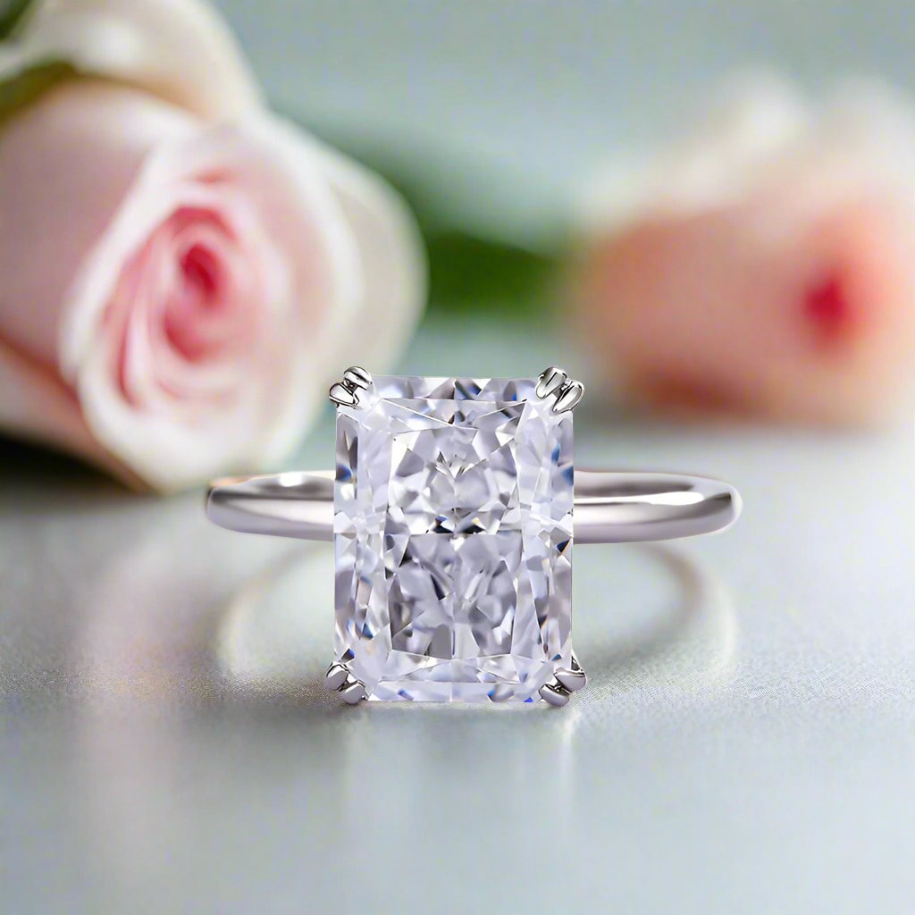 Radiant Cut Diamond Engagement Ring-Black Diamonds New York