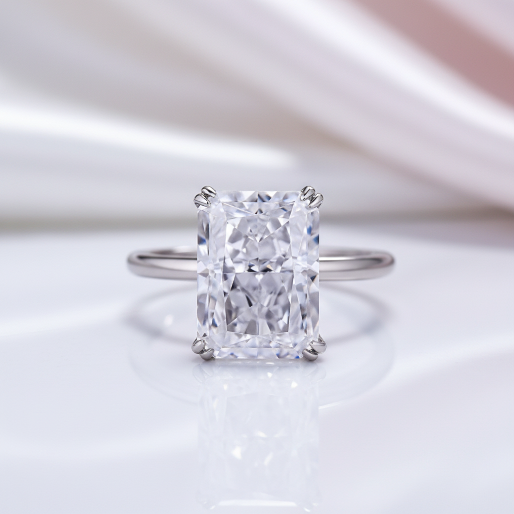Radiant Cut Diamond Option Engagement Ring-Black Diamonds New York