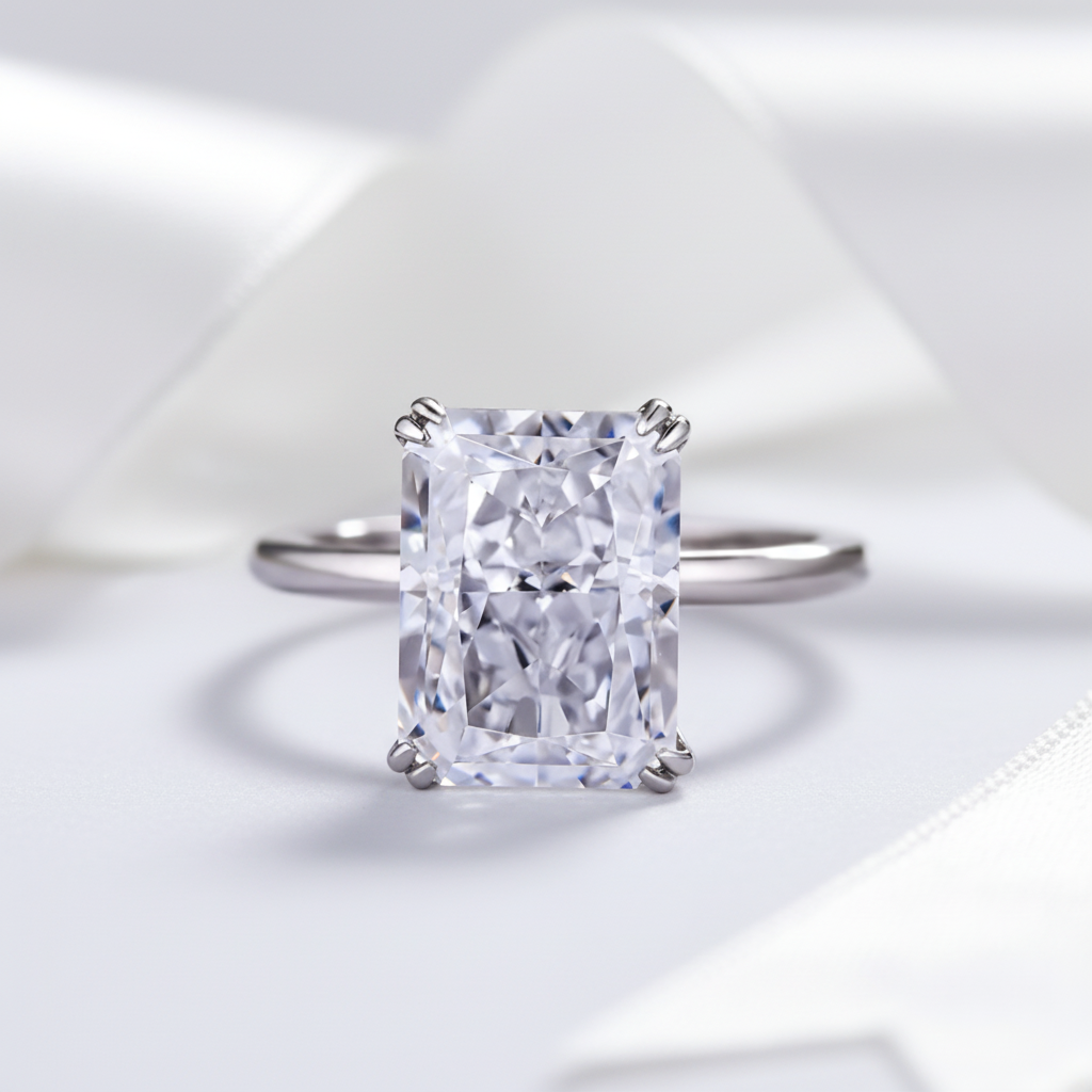 Radiant Cut Diamond Option Engagement Ring-Black Diamonds New York