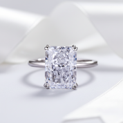 Radiant Cut Diamond Option Engagement Ring-Black Diamonds New York