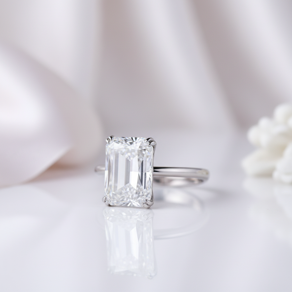 Radiant Cut Diamond Option Engagement Ring-Black Diamonds New York
