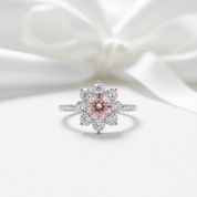 Red Diamond Option Jewelry Set with Sunflower Design-Black Diamonds New York