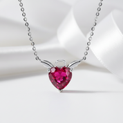 Red Diamond Little Devil & Angel Necklace-Black Diamonds New York