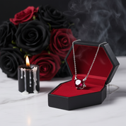 Red Diamond Option Little Devil & Angel Necklace-Black Diamonds New York