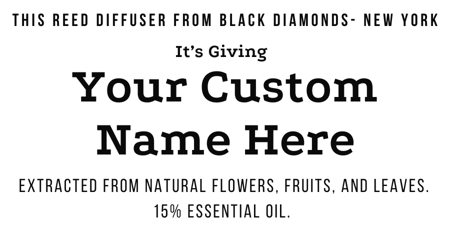 English Freesia Natural Crystal Personalize Candle Luxury Gift Set-Black Diamonds New York