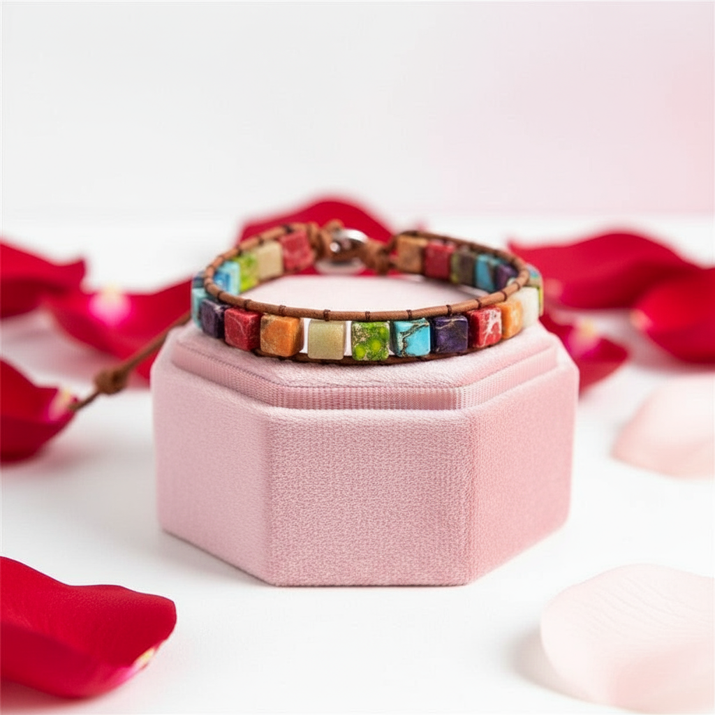 Regalite and Mixed Natural Chakra Stone Bohemian Bracelet-Black Diamonds New York