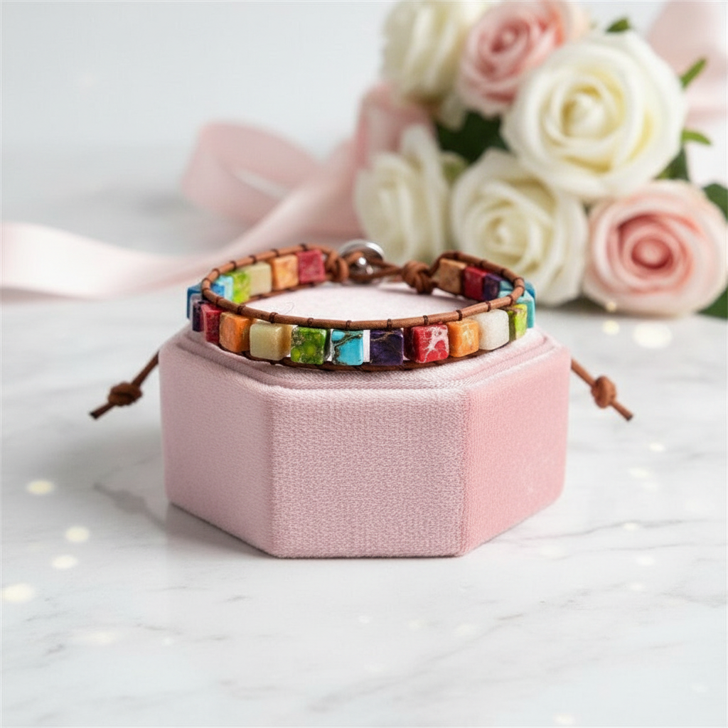 Regalite and Mixed Chakra Stone Bohemian Bracelet-Black Diamonds New York