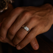 Princess Cut Diamond Mens Wedding Band-Black Diamonds New York