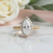 3.49 CT Marquise-Cut Diamond Engagement Ring-Black Diamonds New York