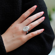 8ct Oval Cut Diamond Engagement Ring-Black Diamonds New York