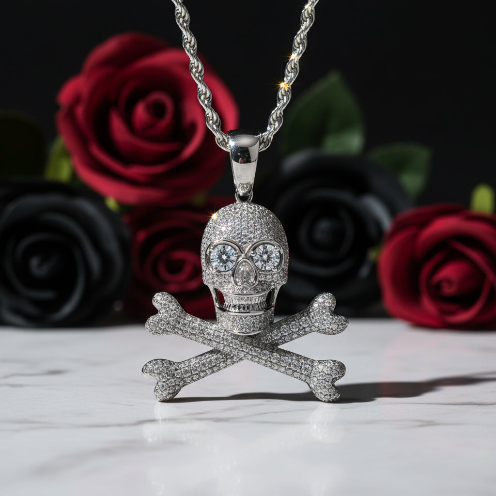 Hip Hop Diamond Skull Pendant-Black Diamonds New York