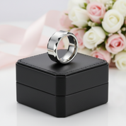 Rippled Edges Men's Tungsten Carbide Wedding Band-Black Diamonds New York