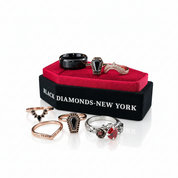 Married Till Buried Personalized Coffin Ring Box-Black Diamonds New York