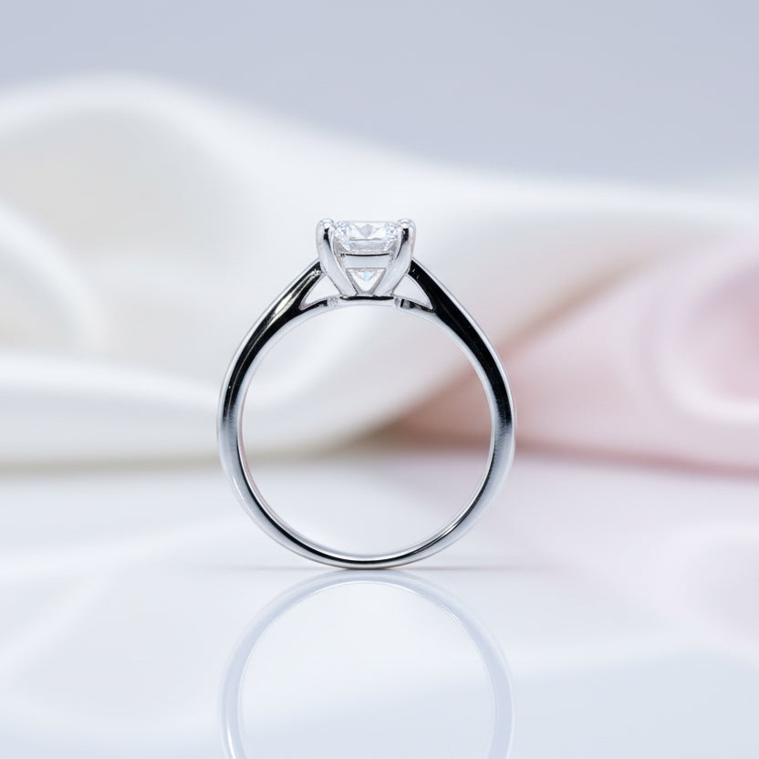 2 Carat Princess Cut Diamond Classic Engagement Ring-Black Diamonds New York